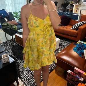 Y2K Ruffle Floral Dress